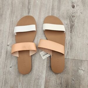 New J.Crew Two-Tone Sandals